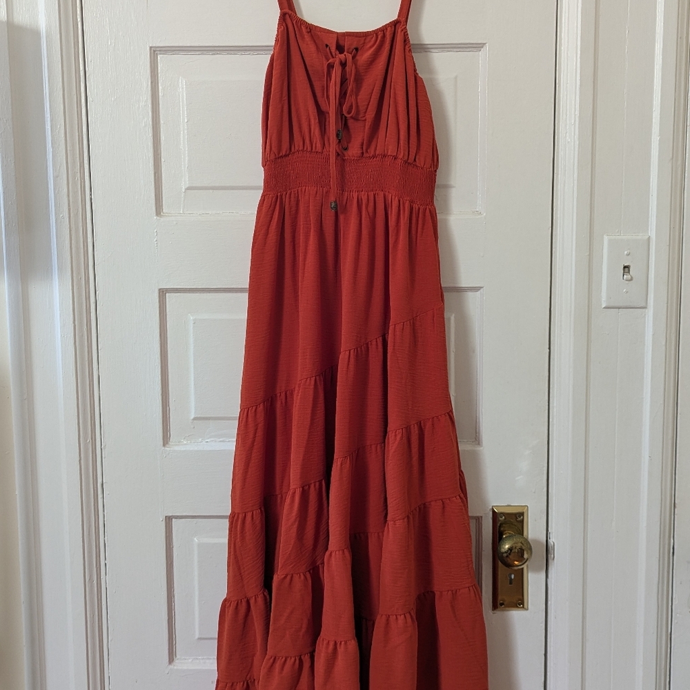 Rust Red Renaissance Dress - Picture 6 of 7